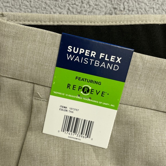 NEW Kenneth Cole Reaction Men's 36x30 Tan Slim Fit Techni-Cole  Dress Pants - Picture 6 of 9